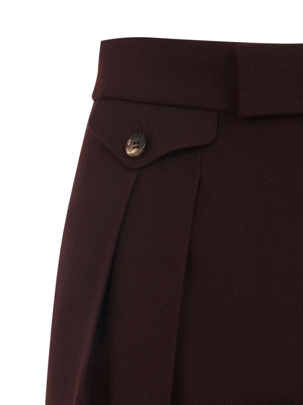  Chloé Buttoned Pleated Trousers - Red 