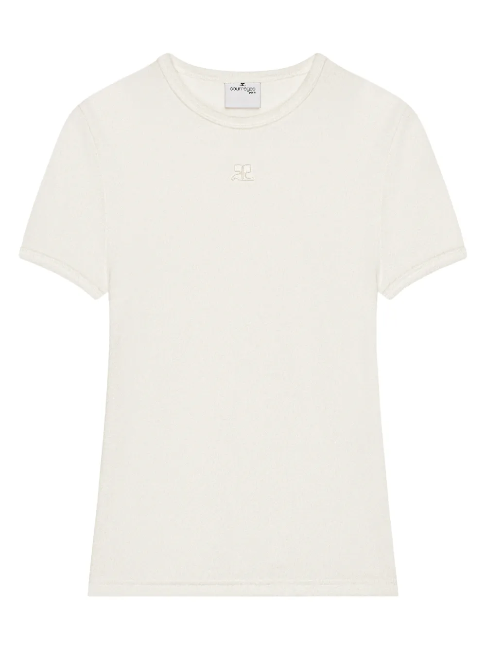 Courrèges T-shirt con logo - Toni neutri