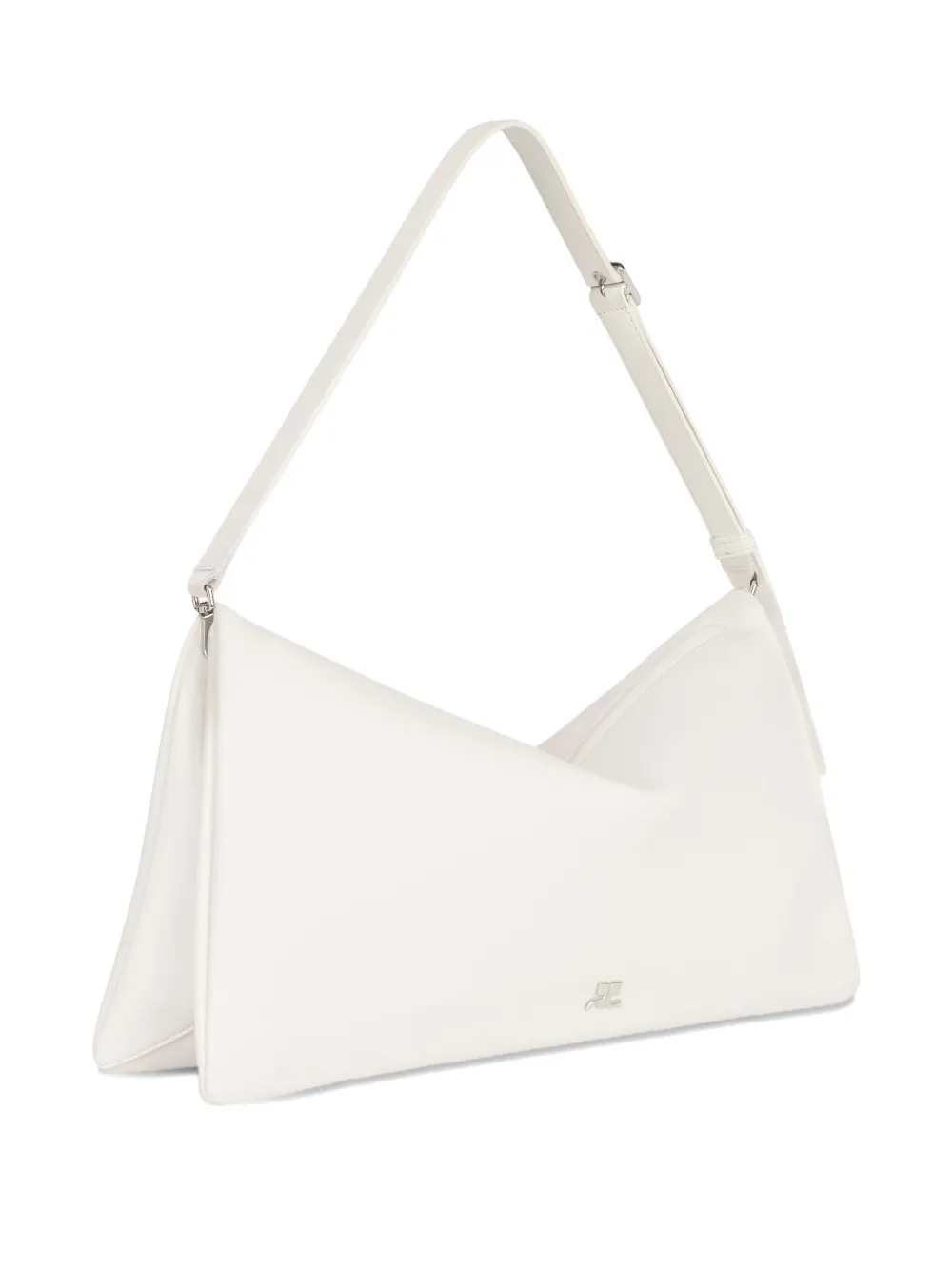 Courrèges Cuff leren schoudertas Wit