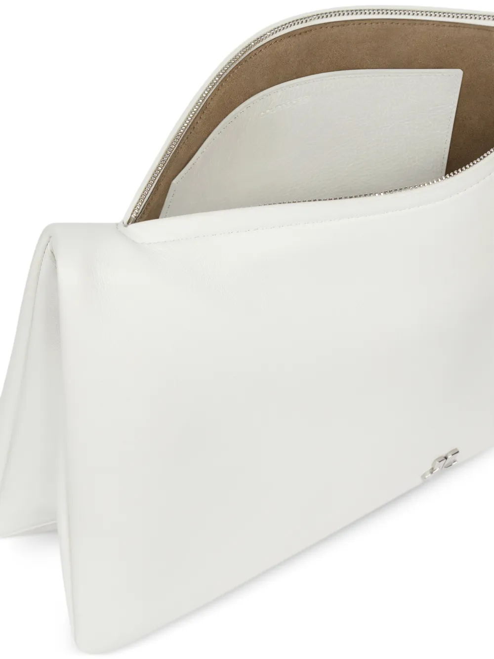 Courrèges Cuff leren schoudertas Wit