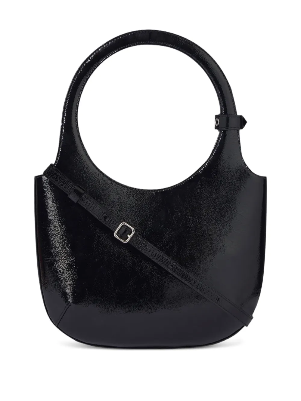 Holy naplack buckle leather tote bag