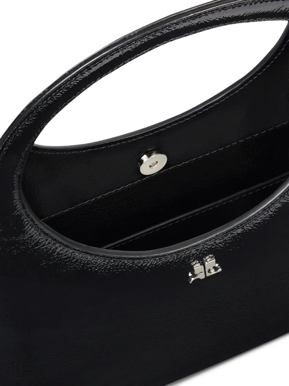 Holy naplack buckle leather tote bag
