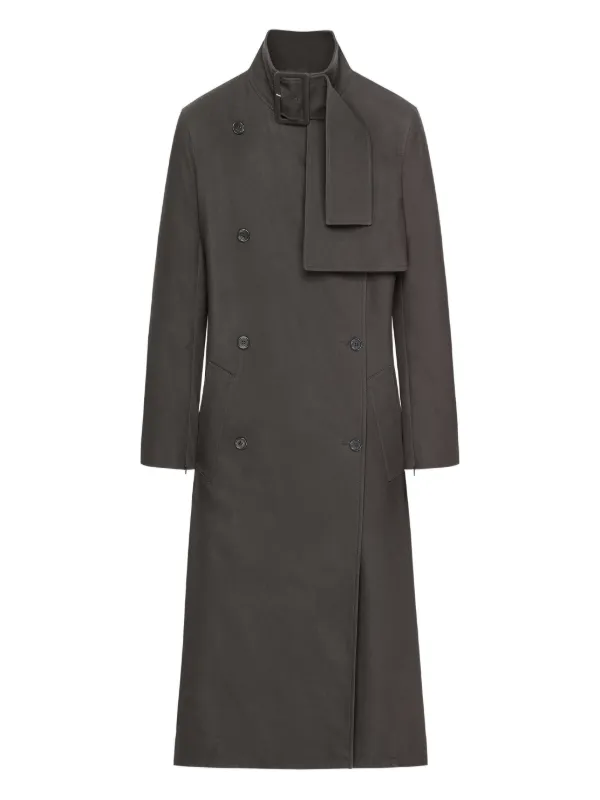 Courrèges バックル トレンチコート | グレー | FARFETCH JP