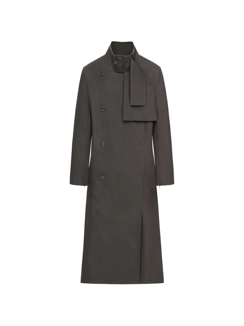 Courrèges Katoenen trenchcoat met gesp Grijs