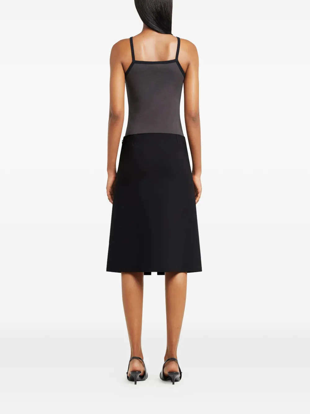 contrast trim sleeveless top
