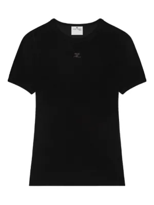 MM6 Maison Margiela numbers-patch Cotton T-shirt | Black | FARFETCH