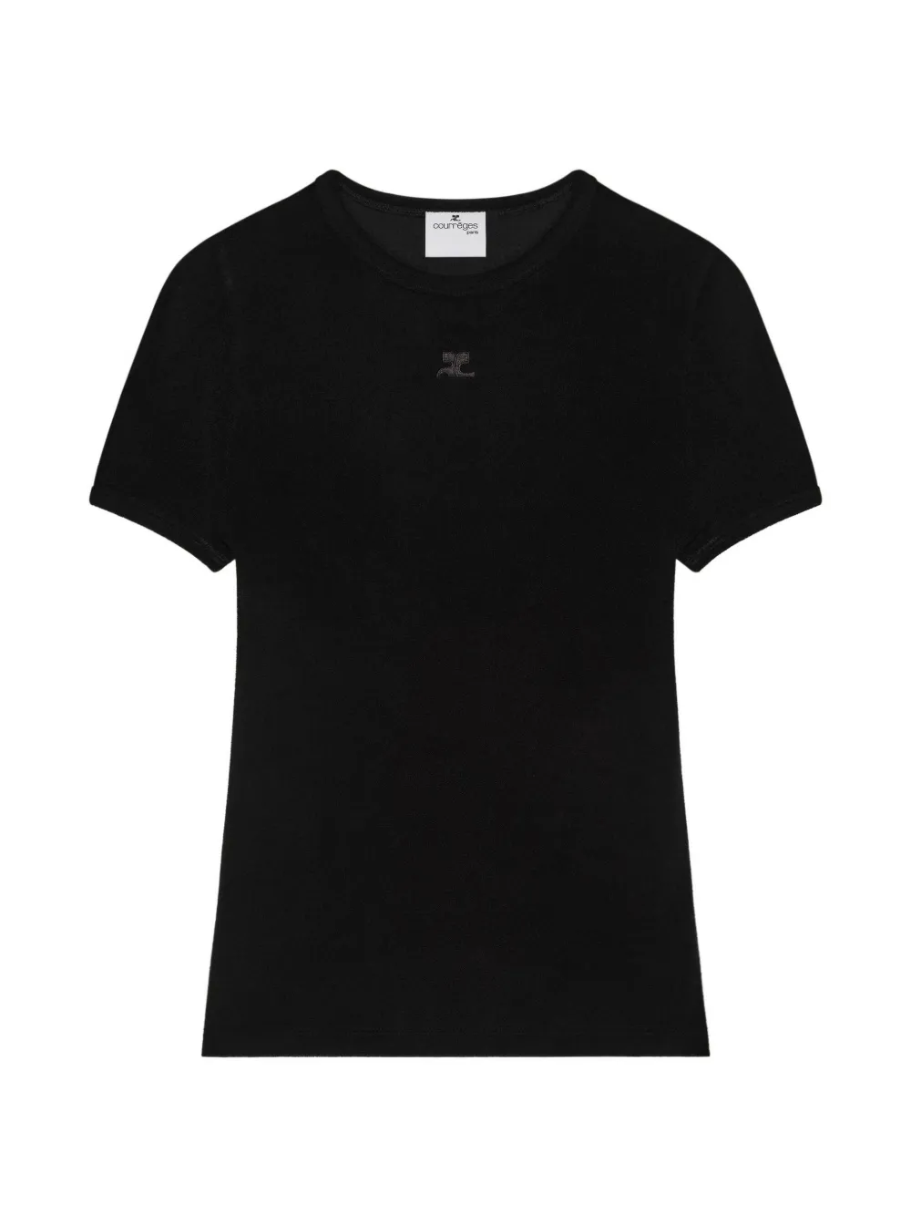 Courrèges T-shirt con maniche corte - Nero