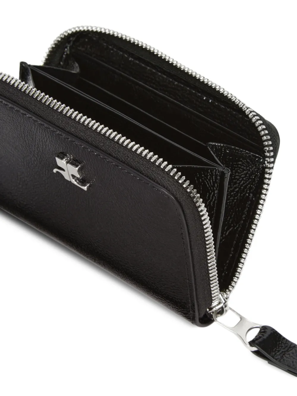 Courrèges Zipped Wallet In Black