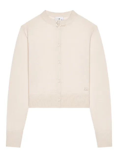Courrèges cárdigan con detalle de hebilla