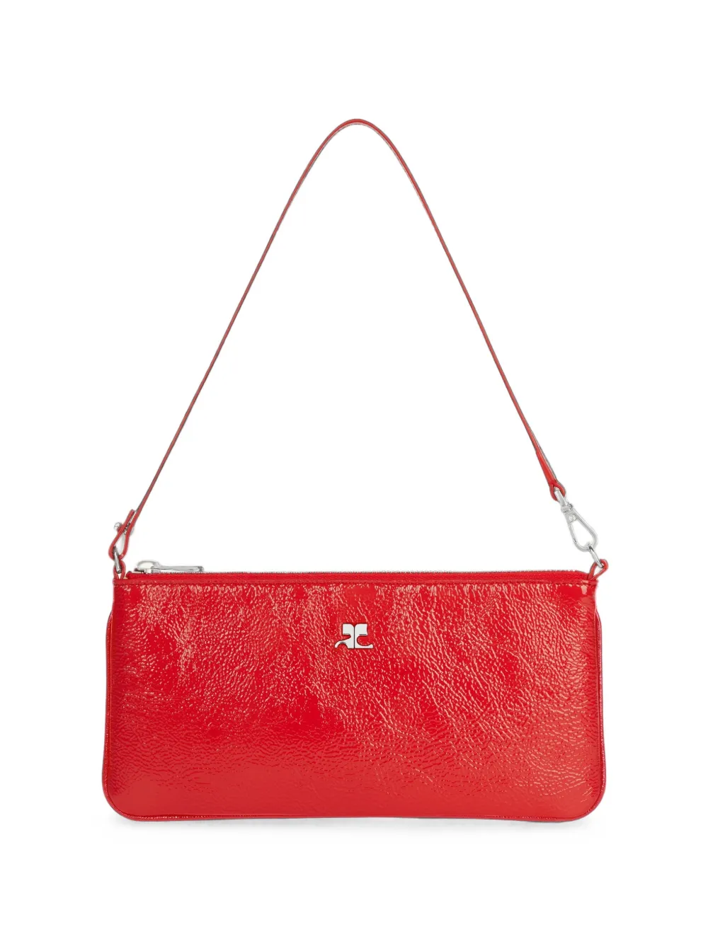 Courrèges logo-plaque zipped pouch · OS