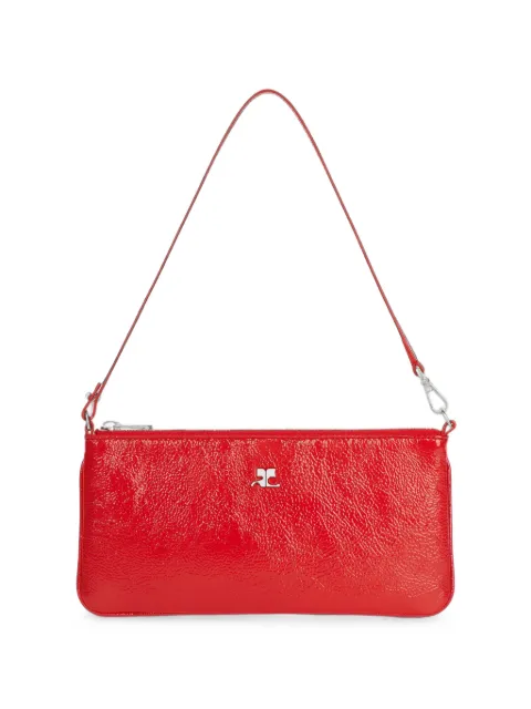 Courrèges logo-plaque zipped pouch