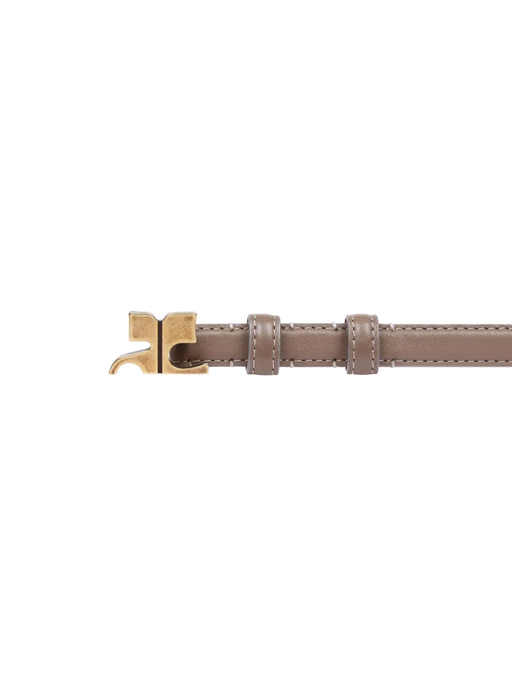 Courrèges buckle leather belt - Grijs