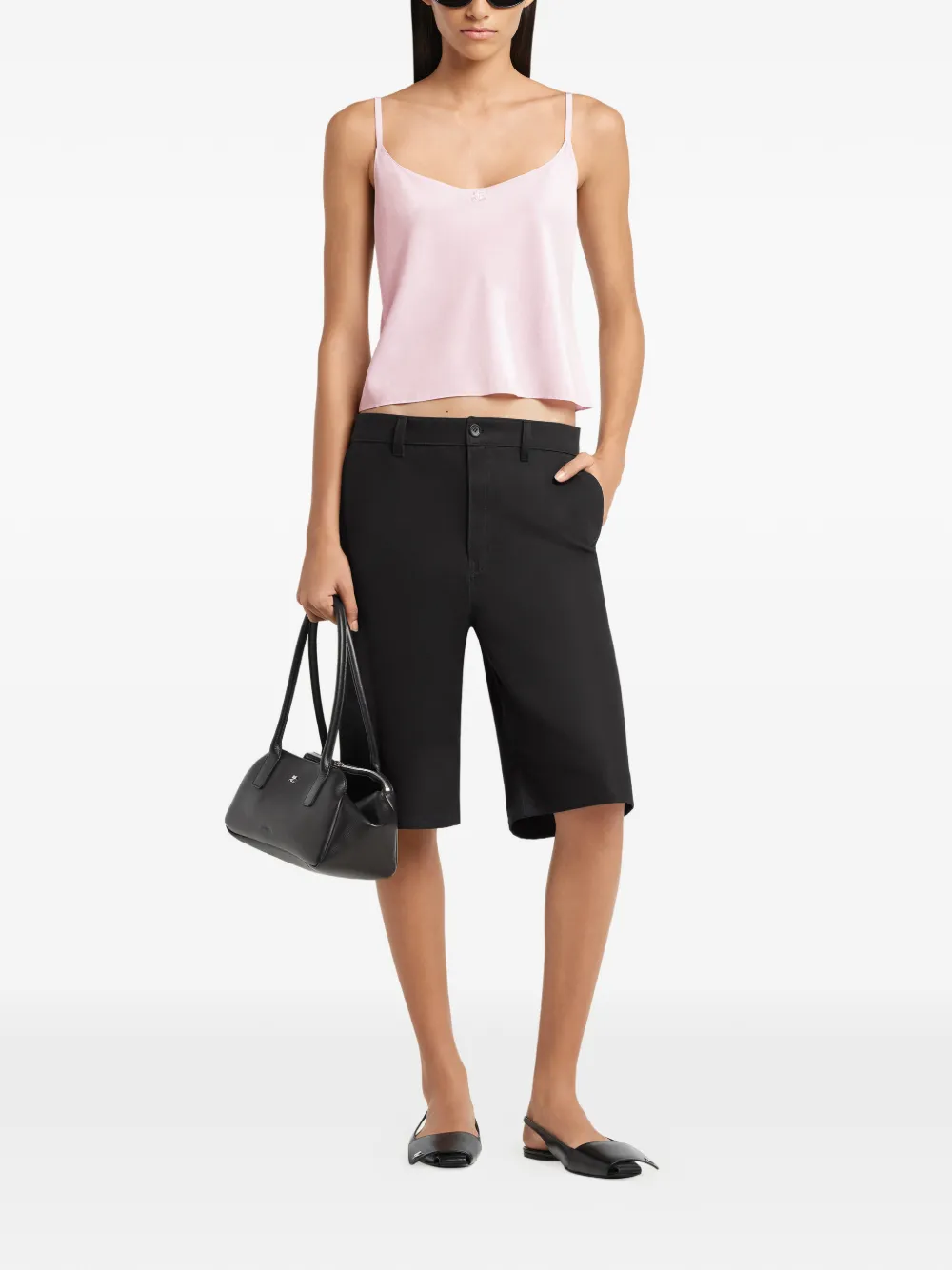 Courrèges Top met logo Roze