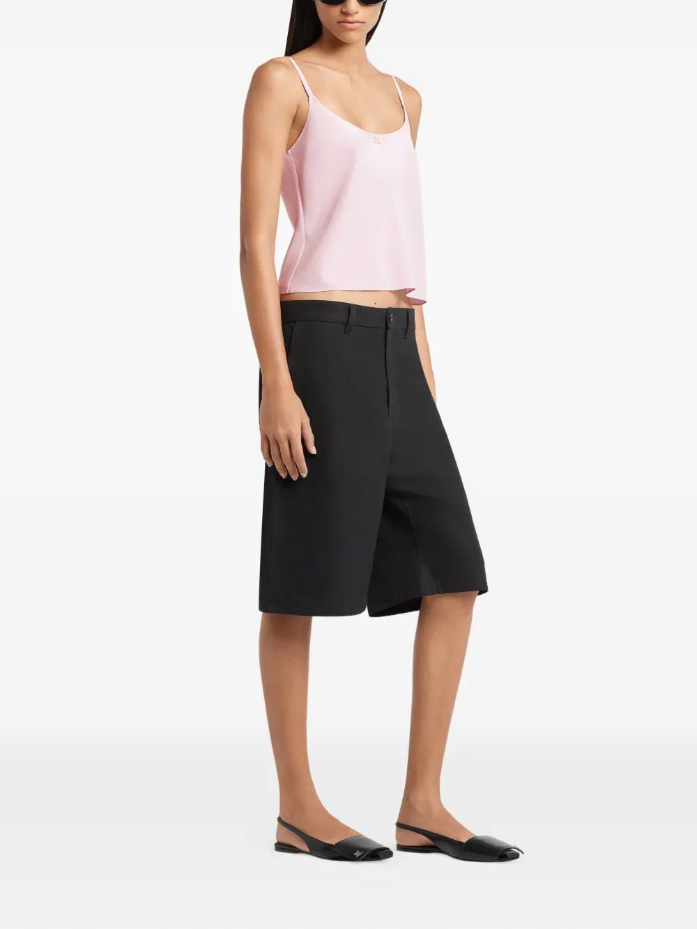 Courrèges Top met logo Roze