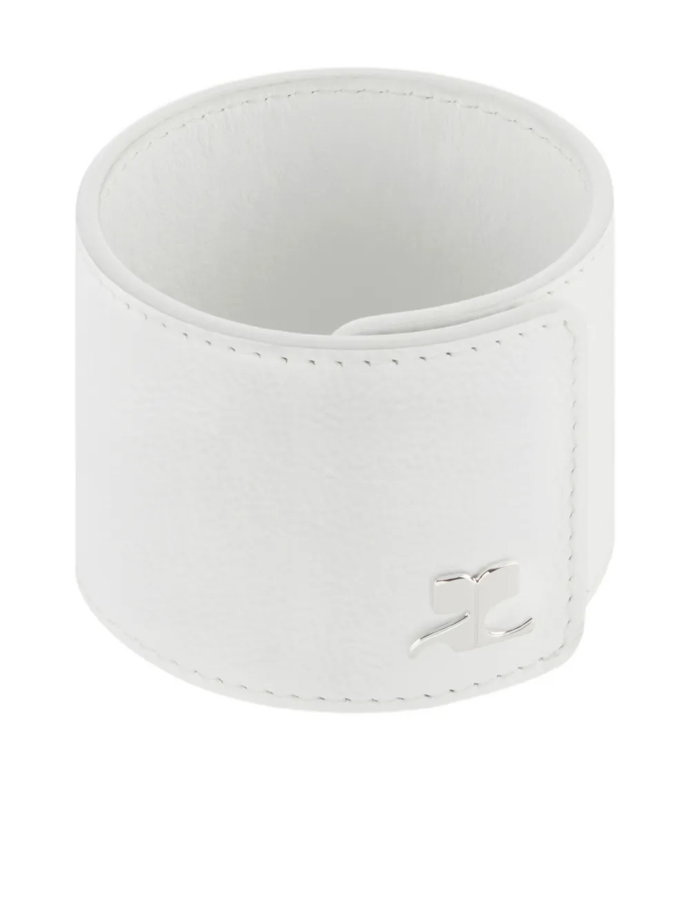 Courrèges logo slap bracelet - Wit