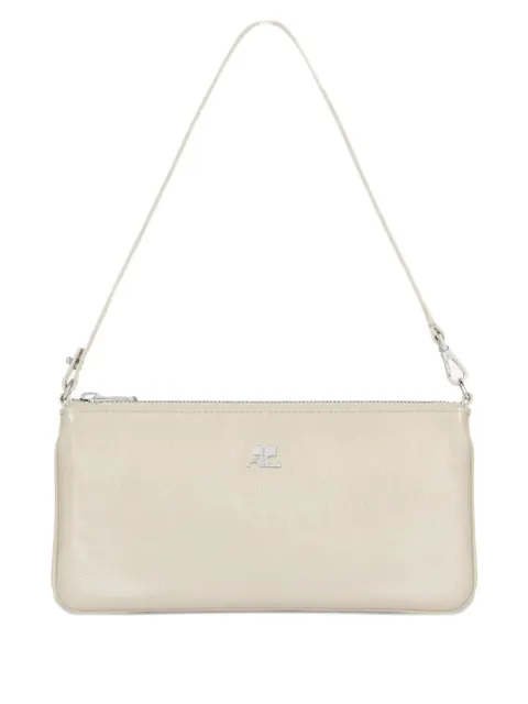 Courrèges logo-plaque zipped pouch