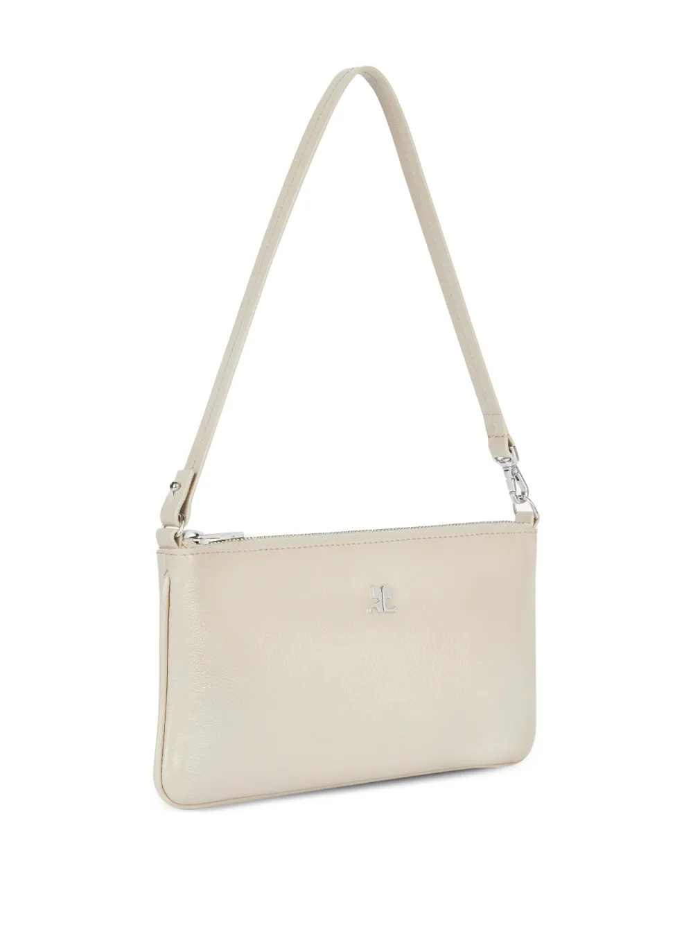Courrèges Buidel met logoplakkaat Beige