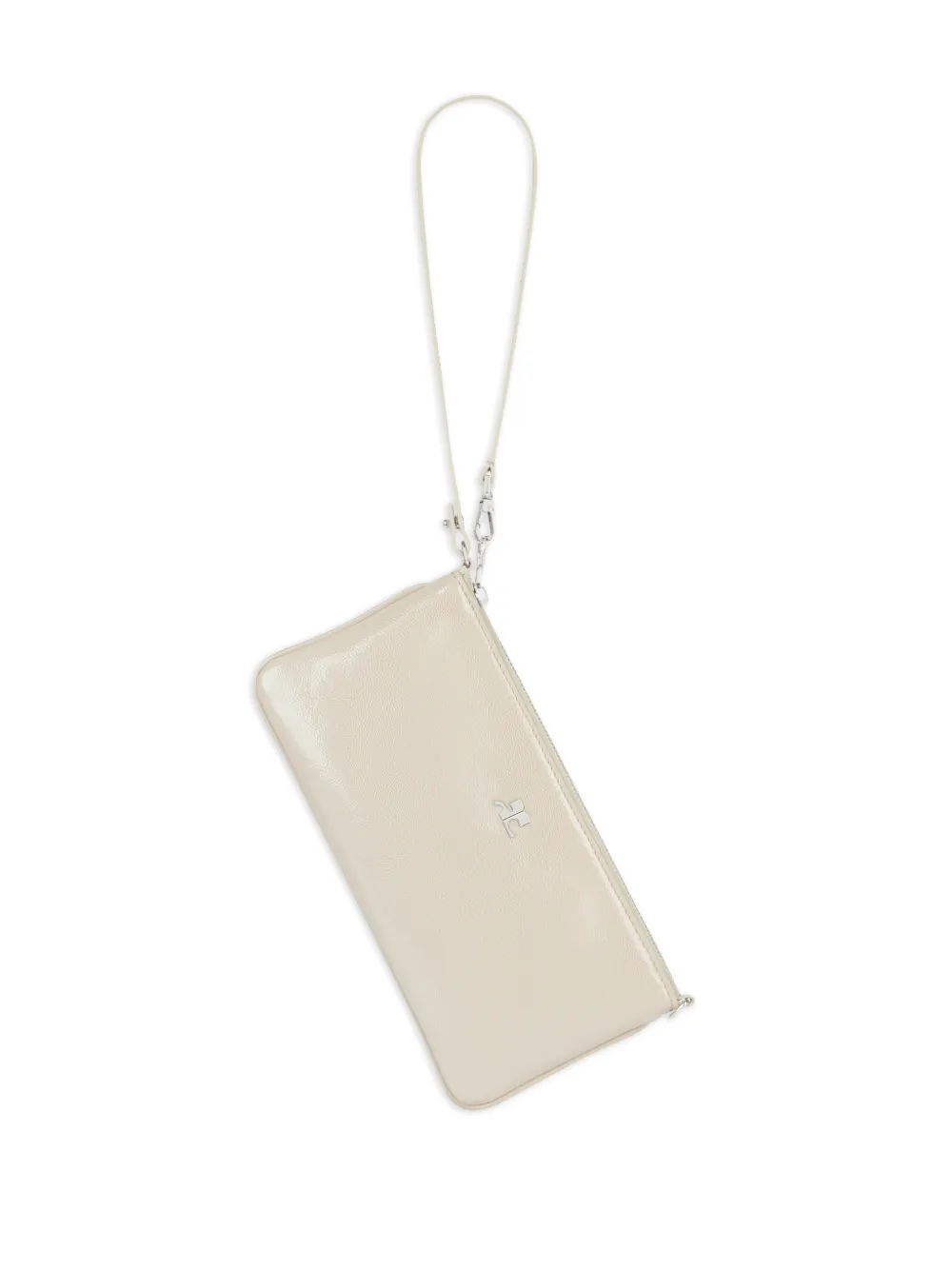 Courrèges Buidel met logoplakkaat Beige