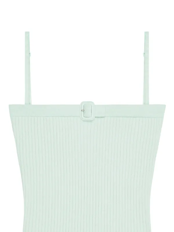 Courrèges バックル リブニットトップ | グリーン | FARFETCH JP