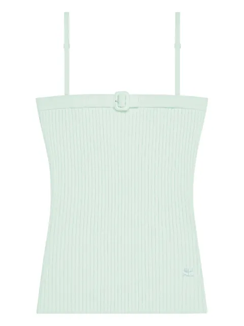 Courrèges buckle-detail ribbed-knit top