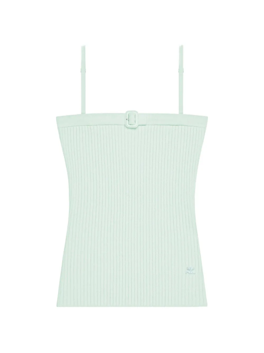 Courrèges buckle-detail ribbed-knit top