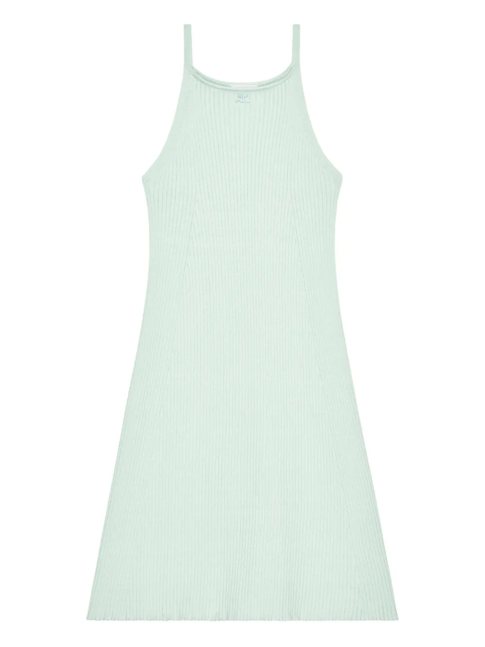 Courrèges Rib-knit Mini Dress In Brown