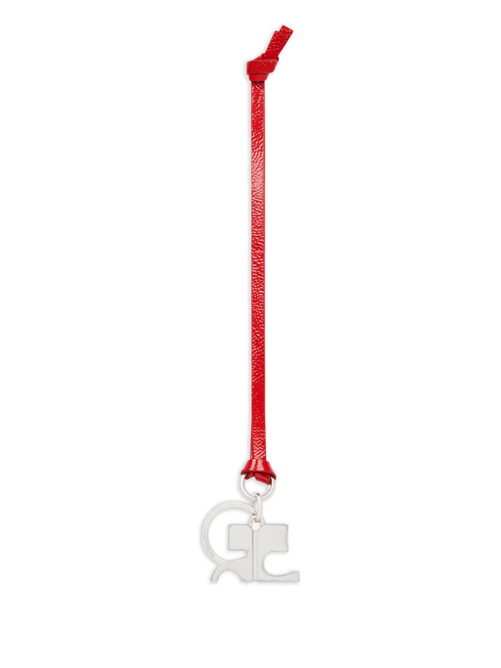 Courrèges logo-charm keyring | Red | Image 1