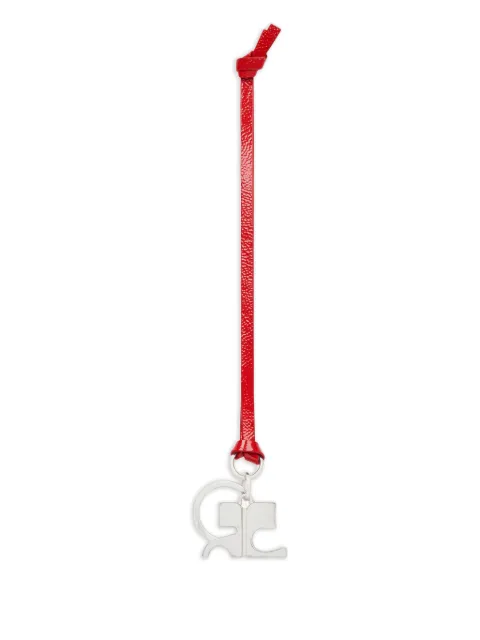 Courrèges logo-charm keyring