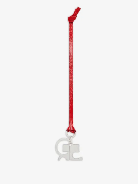 Courrèges logo-charm keyring