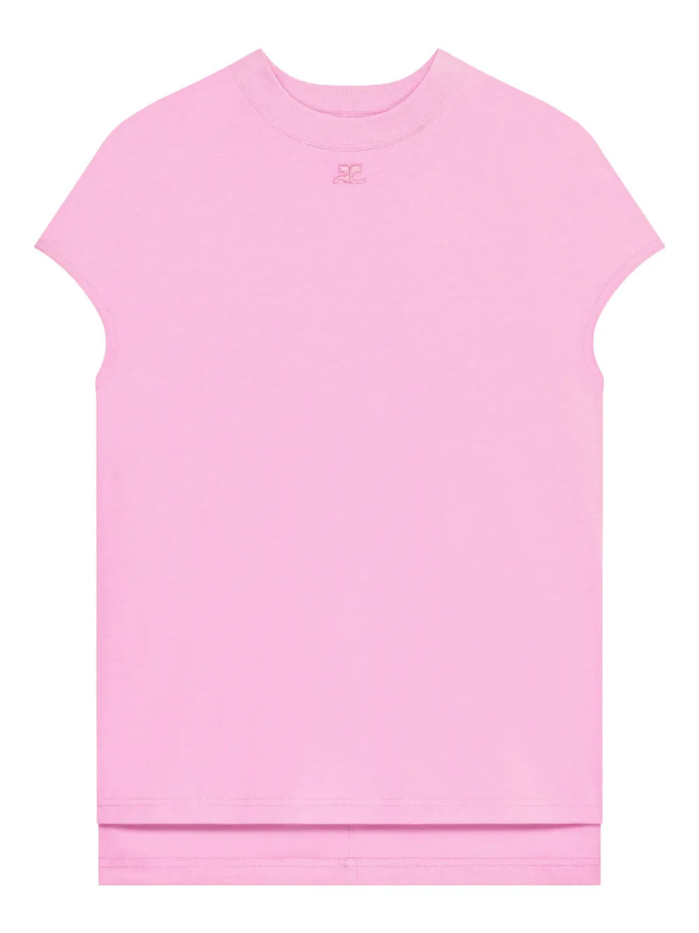 Courrèges T-shirt con logo - Rosa