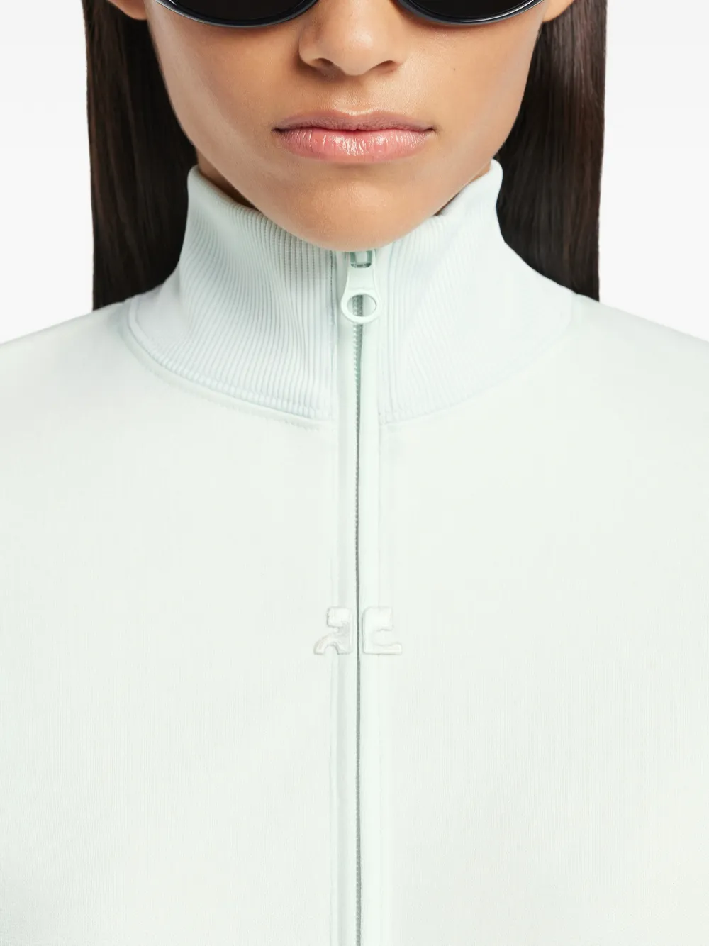 Courrèges Sweater met rits en logodetail Roze
