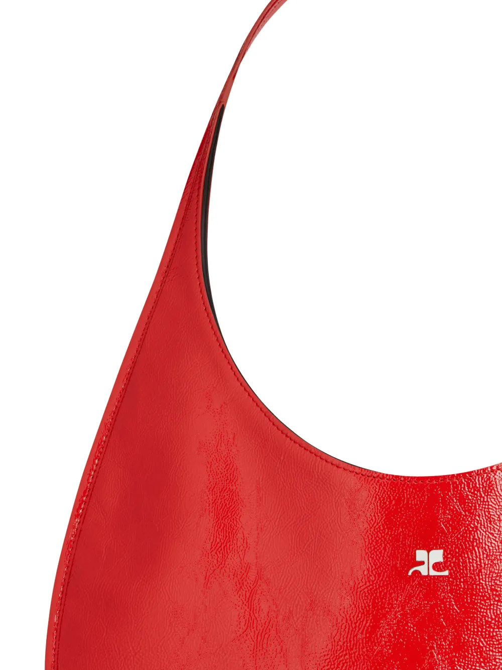 Courrèges Shopper met logoplakkaat Rood