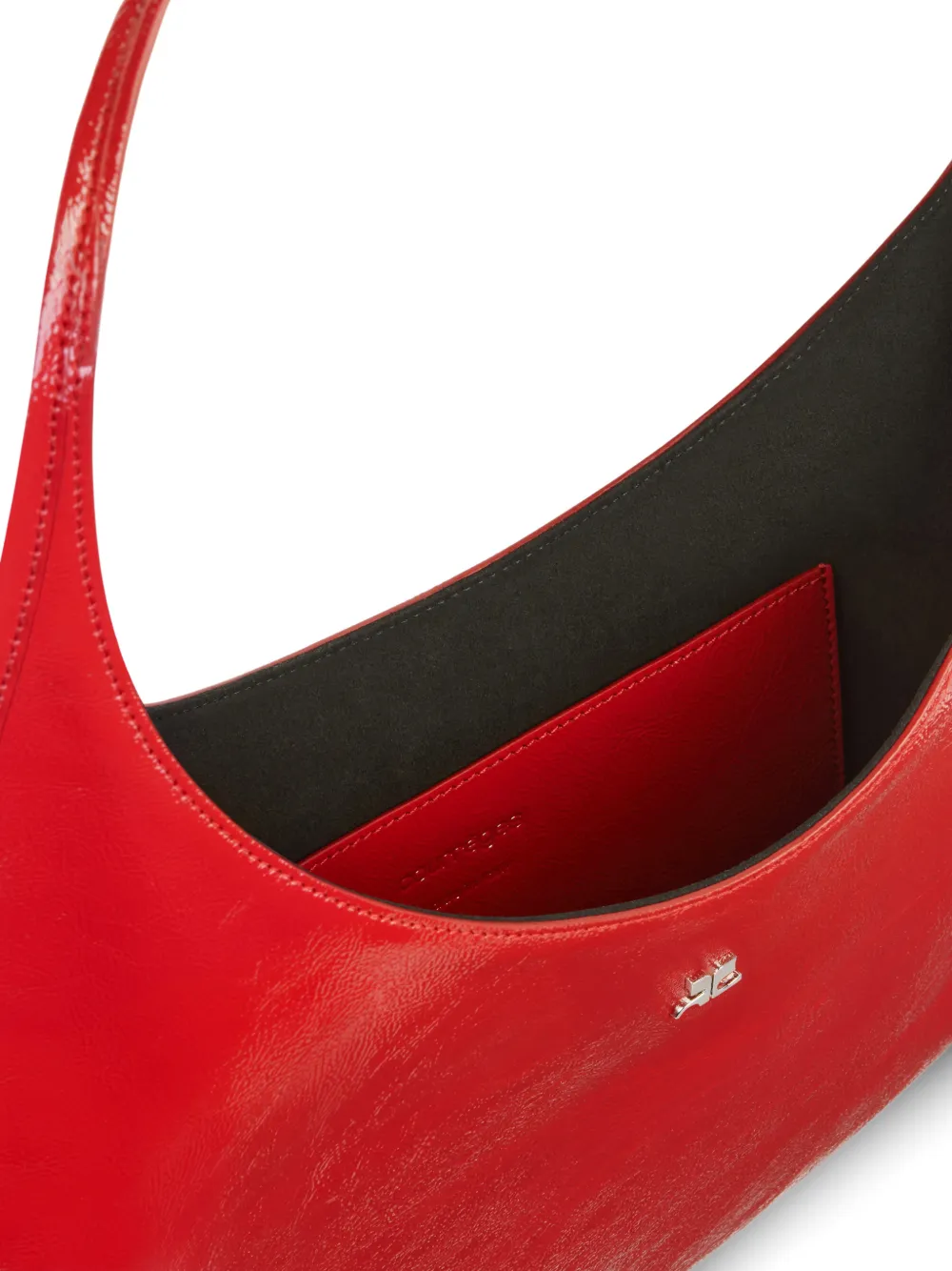 Courrèges Shopper met logoplakkaat Rood