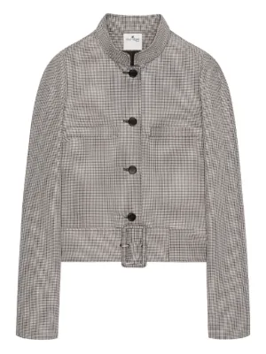 Burberry Check Pattern Cropped Jacket | Neutrals | FARFETCH ZA