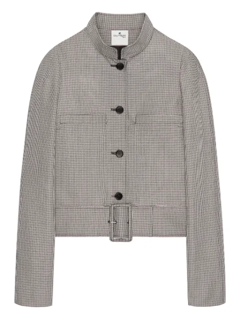 Courrèges buckle houndstooth-pattern jacket