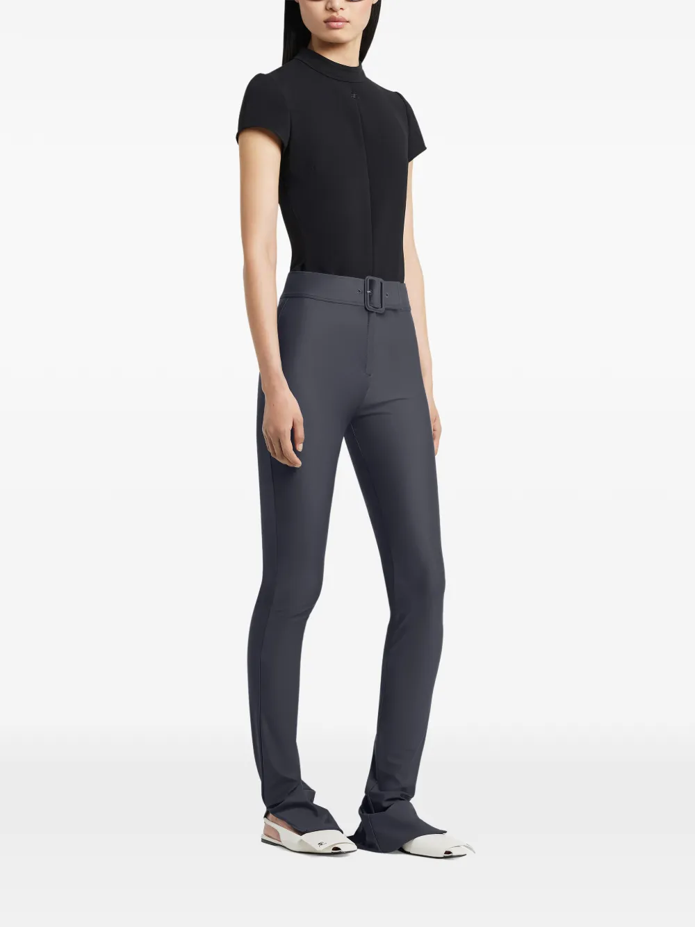 Courrèges Heritage top met crêpe textuur Zwart