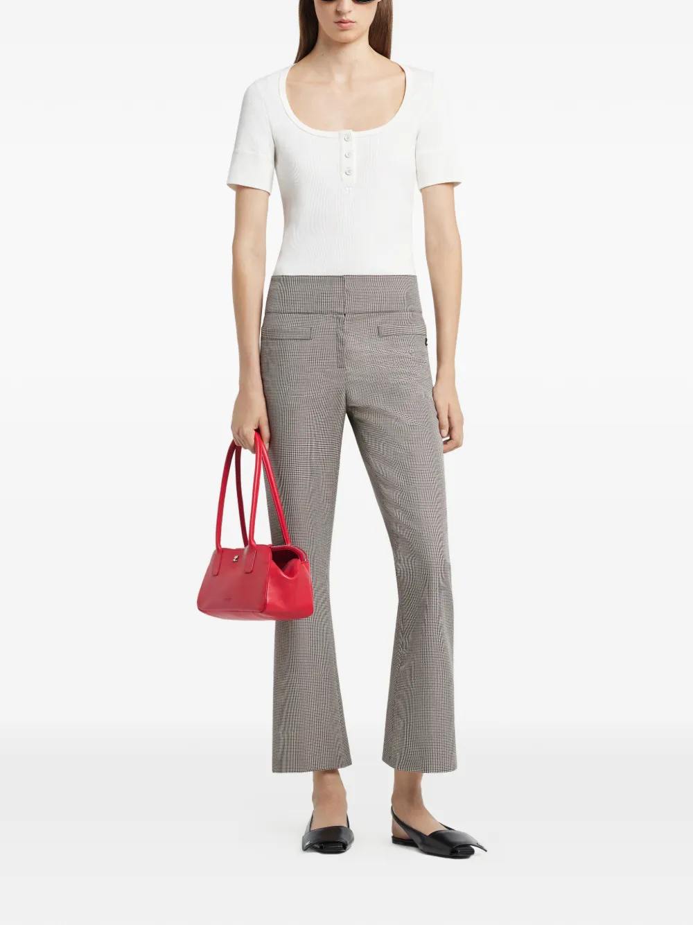 Courrèges T-shirt met knopen Wit