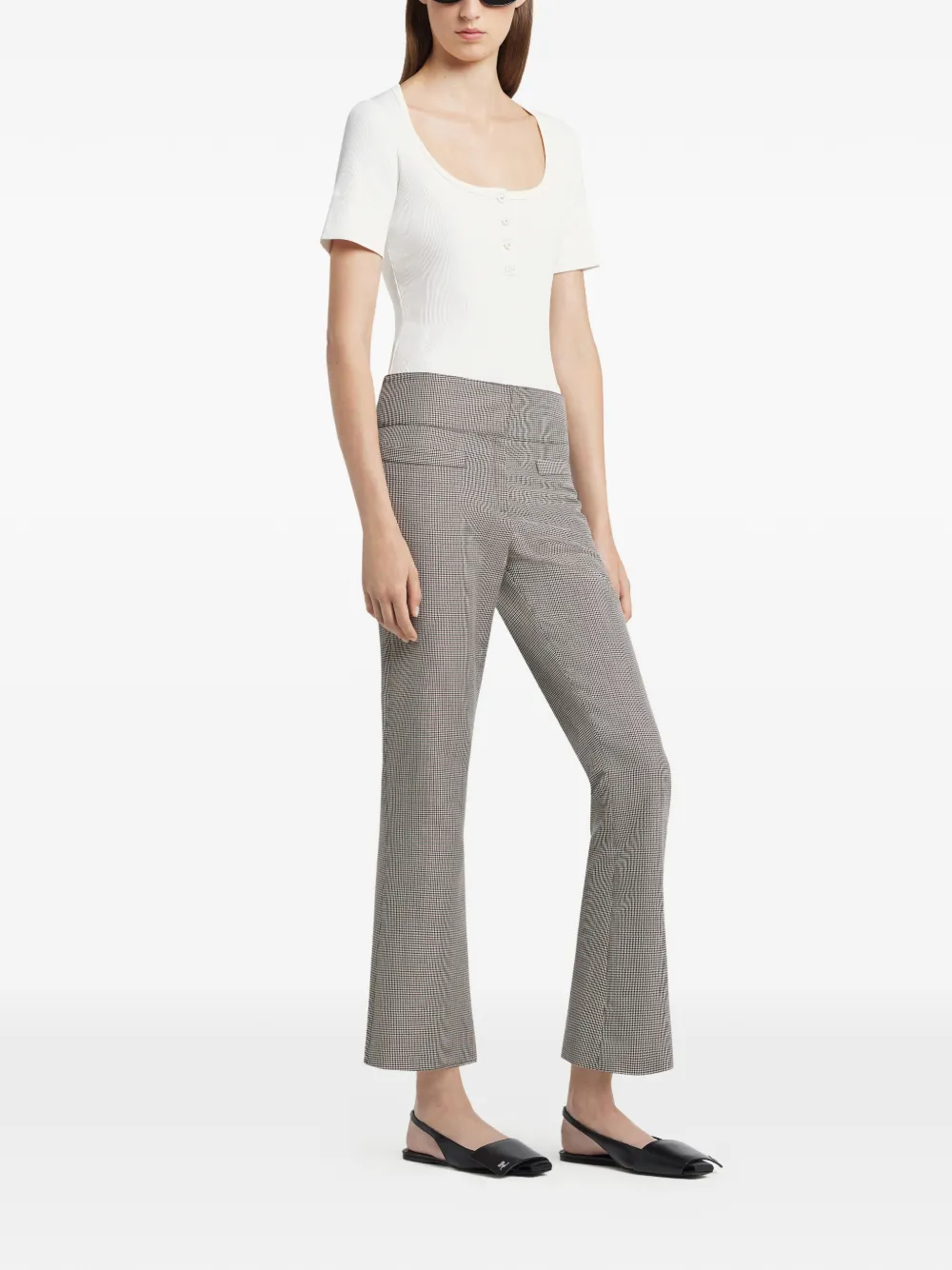 Courrèges T-shirt met knopen Wit