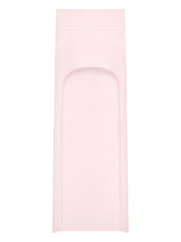 Courrèges Circle Edged Long Knit Skirt in Pink
