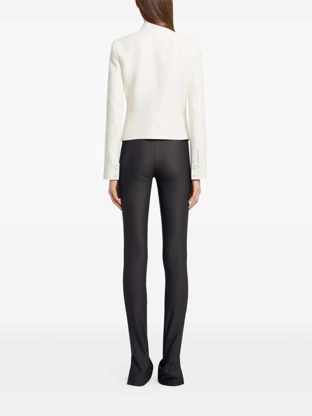 Courrèges City jack met logodetail en gesphals Wit