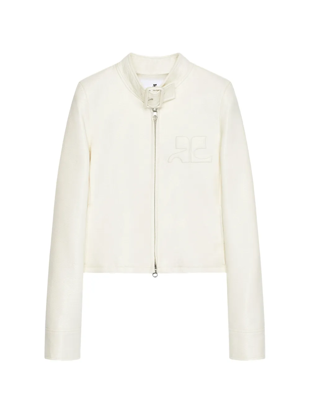 Courrèges City jack met logodetail en gesphals Wit