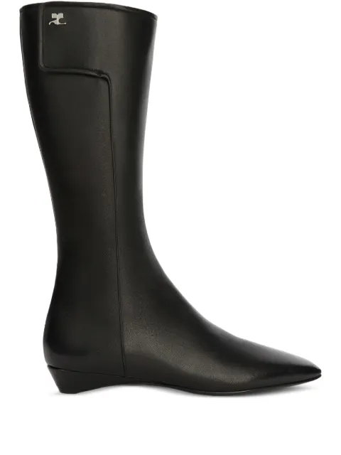 Courrèges logo-plaque boots