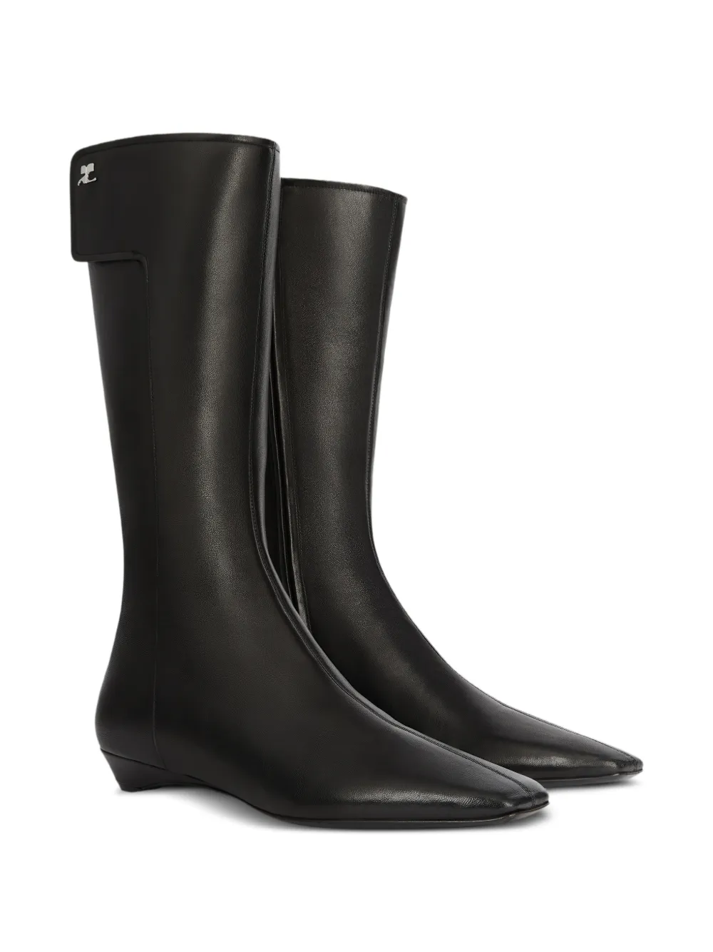 Courrèges Laarzen met logoplakkaat Zwart