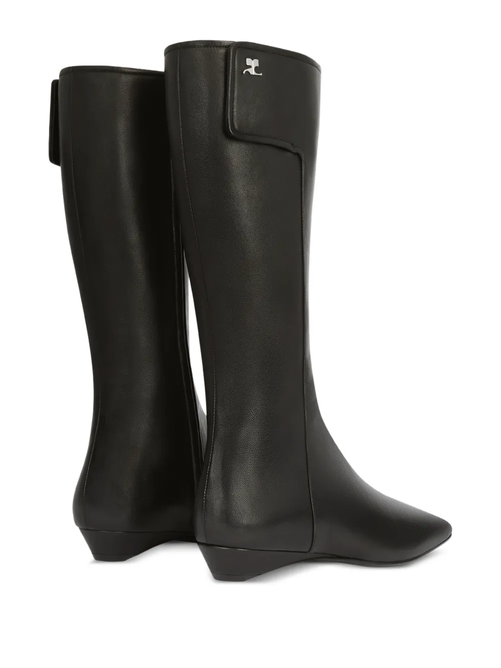 Courrèges Laarzen met logoplakkaat Zwart