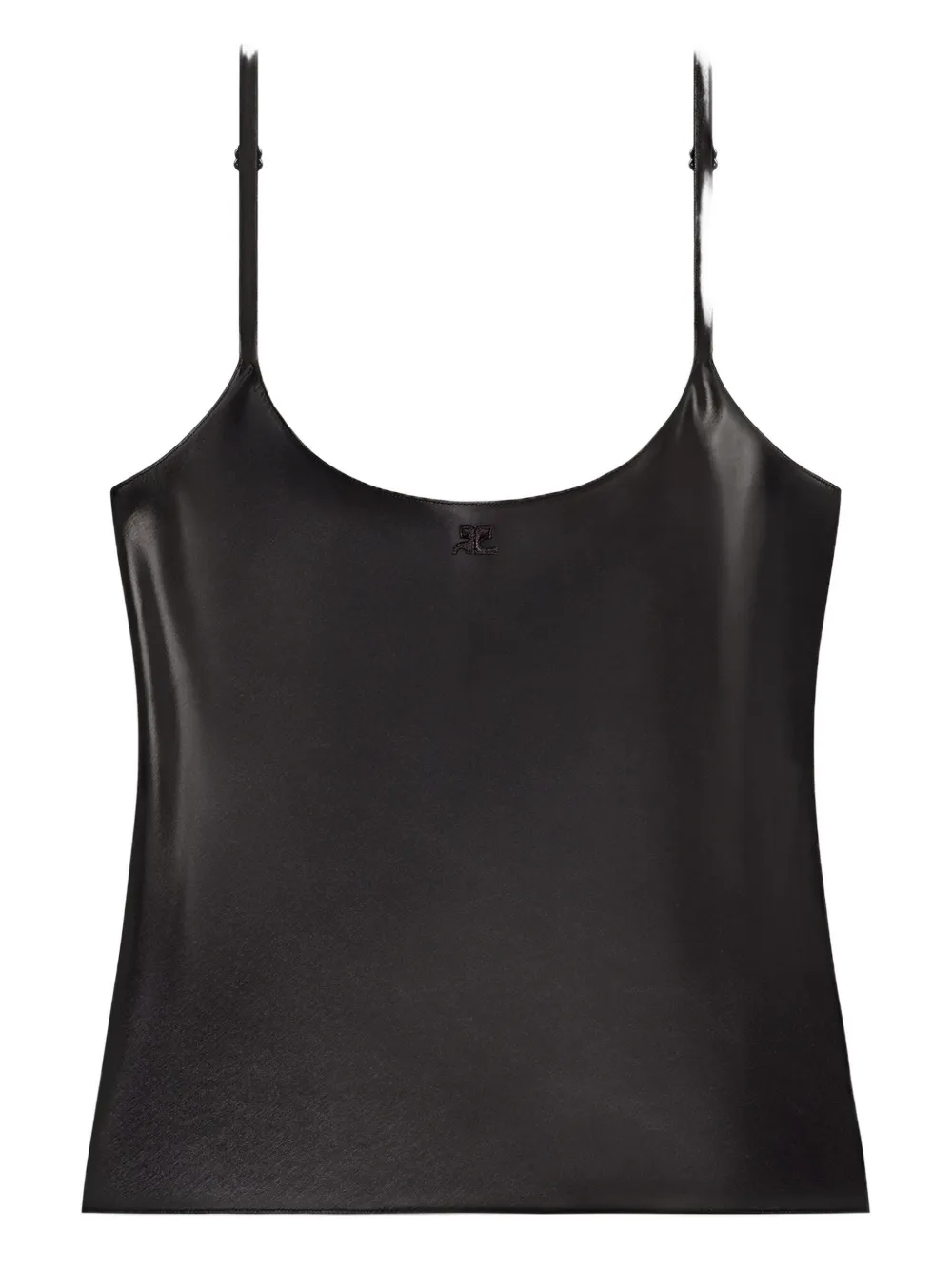 Courrèges Logo-detail Top In Black