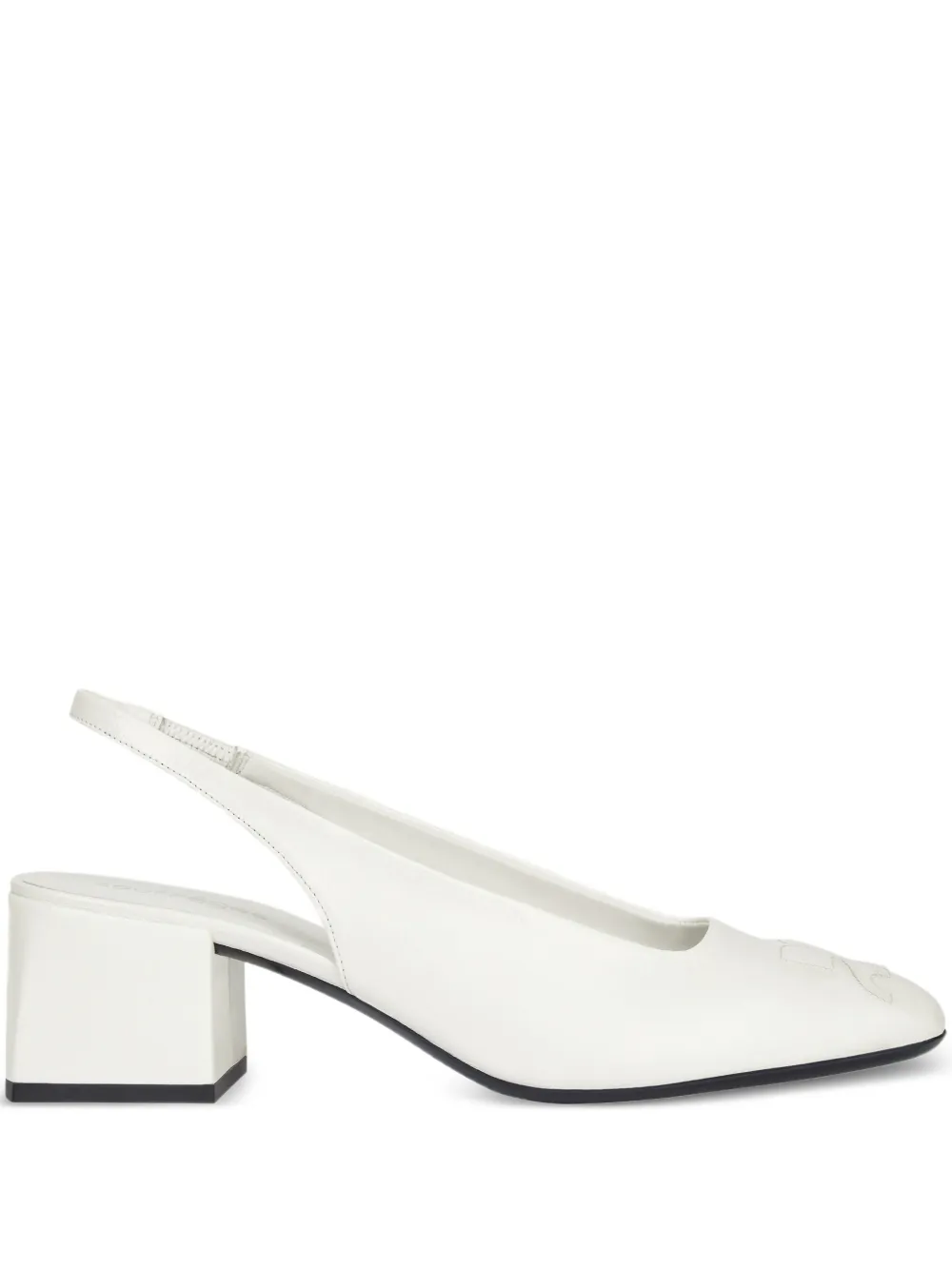 Courrèges Slingback pumps met logo Wit