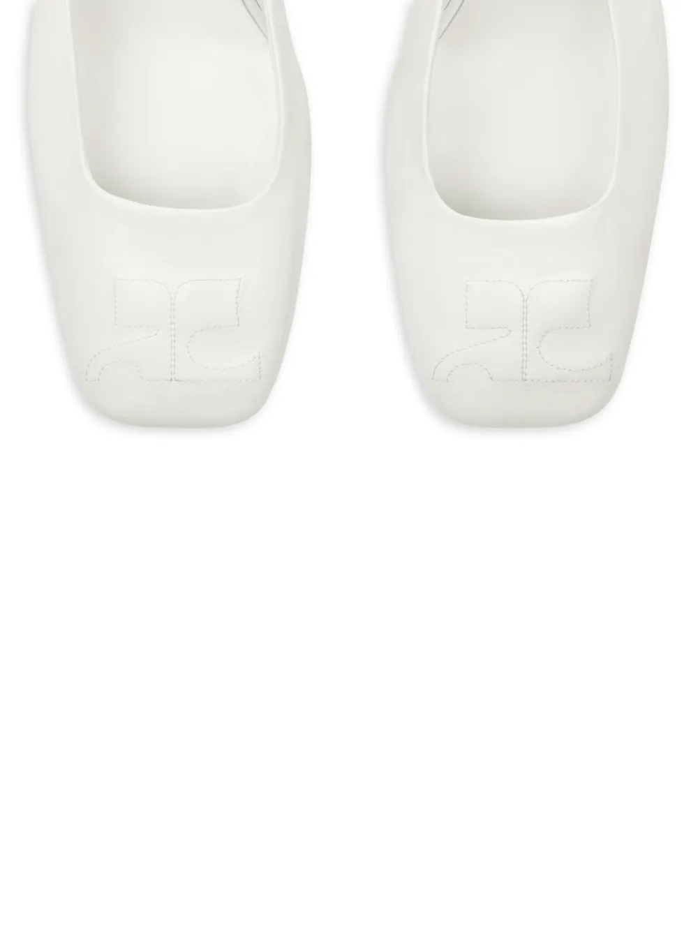 Courrèges Slingback pumps met logo Wit