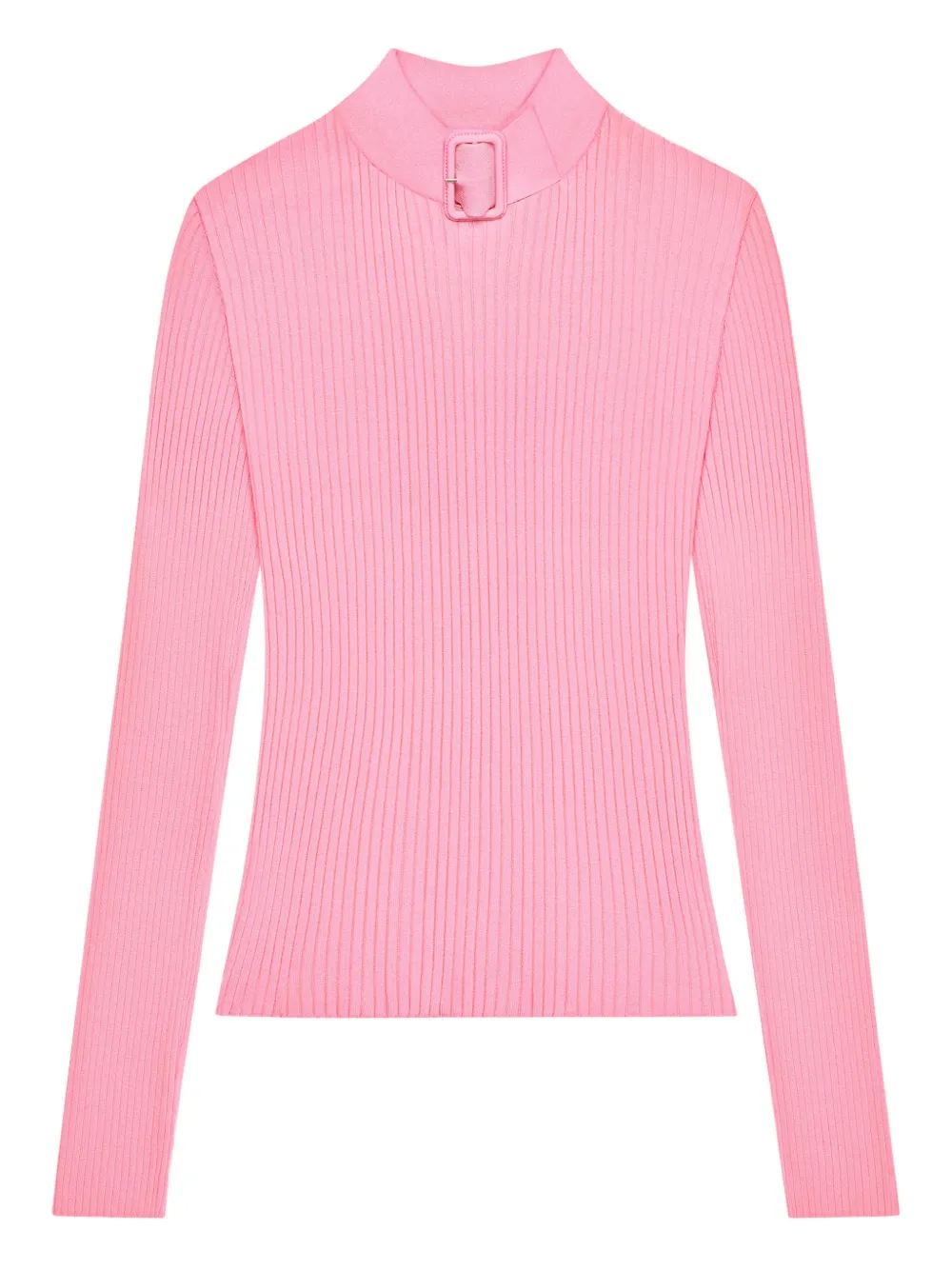 Courrèges Maglione a coste con fibbia - Rosa