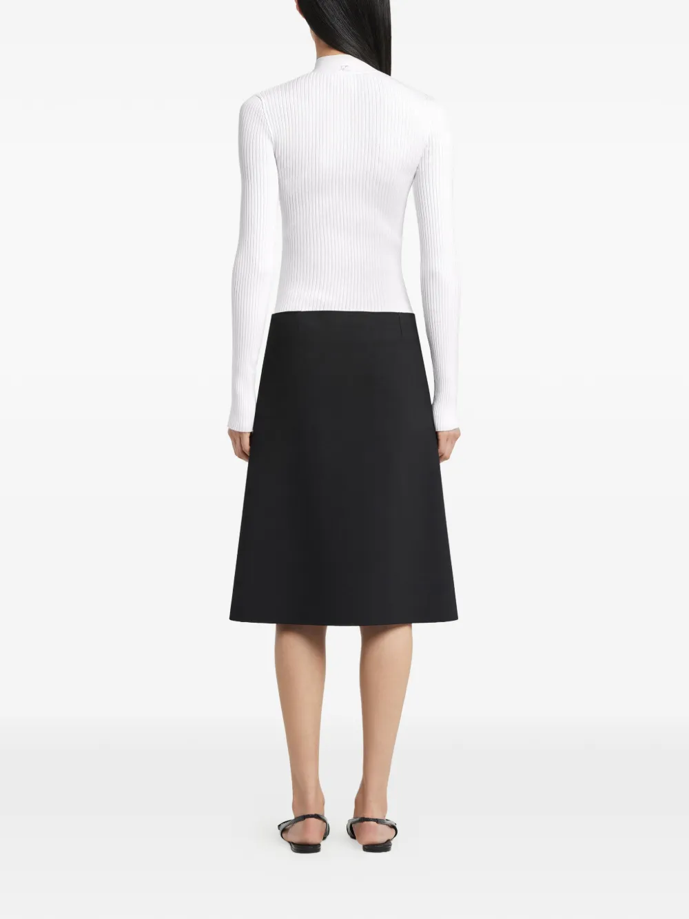 buckle-neck ribbed sweater