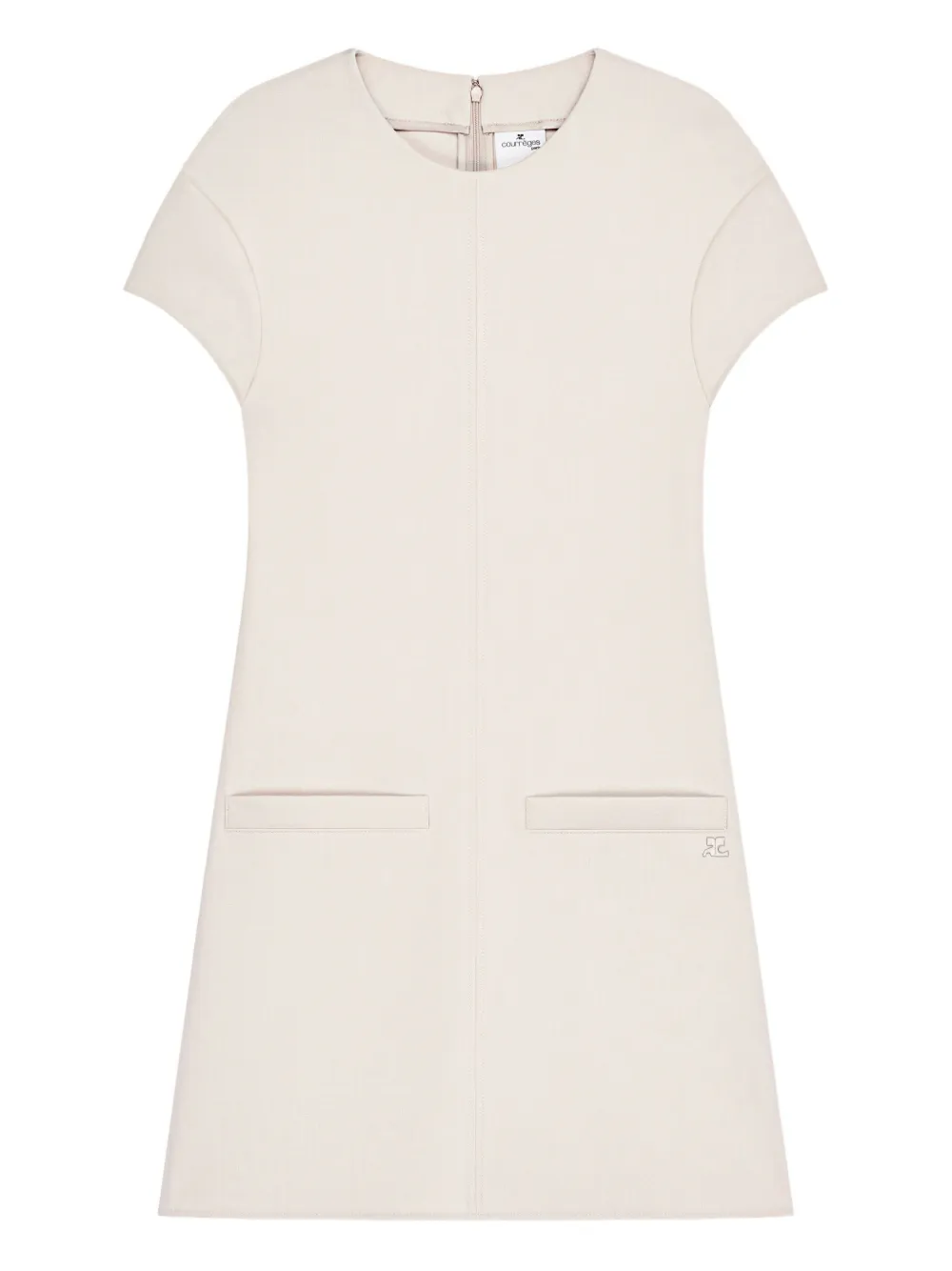 Courrèges Abito corto con tasche - Toni neutri